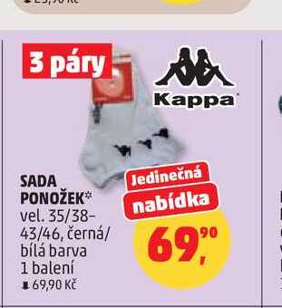 SADA PONOŽEK, 3 páry