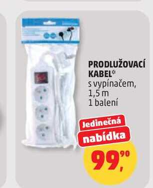 PRODLUŽOVACÍ KABEL, 1 balení