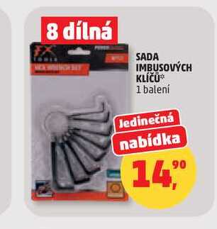 SADA IMBUSOVÝCH KLÍČŮ, 1 balení