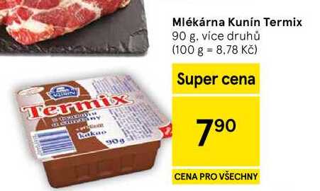 Mlékárna Kunín Termix, 90 g, více druhů