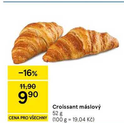 Croissant máslový, 52 g