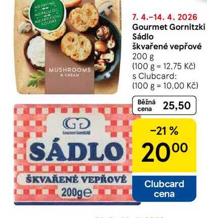 Gourmet Gornitzki Sádlo škvařené vepřové, 200 g