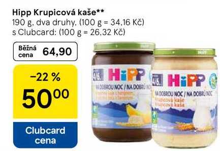 Hipp Krupicová kaše, 190 g