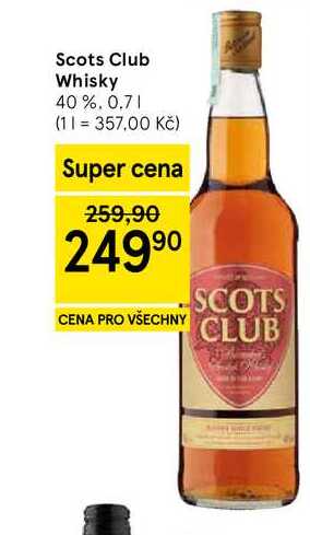 Scots Club Whisky 40%, 0.7 l