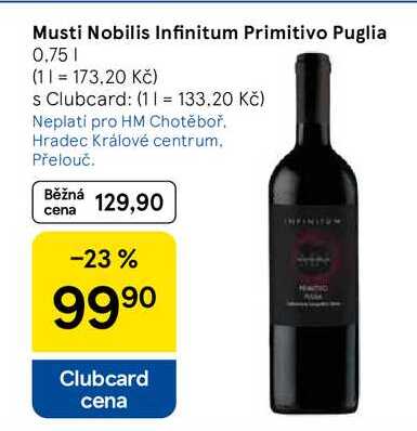 Musti Nobilis Infinitum Primitivo Puglia, 0,75 l
