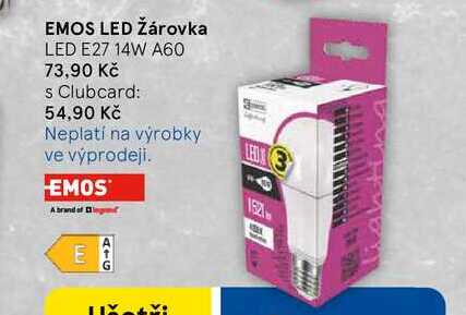 EMOS LED Žárovka LED E27 14W A60