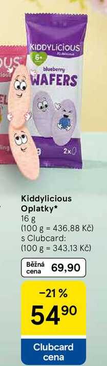 Kiddylicious Oplatky, 16 g  