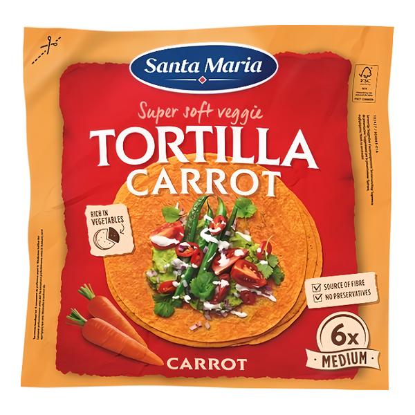 Santa Maria Veggie tortilla mrkev, 6 ks