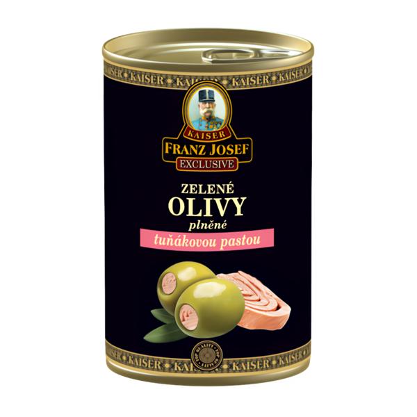Franz Josef Kaiser Olivy zelené plech plněné tuňákovou pastou