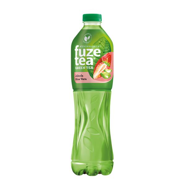 Fuzetea Strawberry Aloe Vera zelený ledový čaj