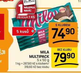 MILA MULTIPACK 5x50g