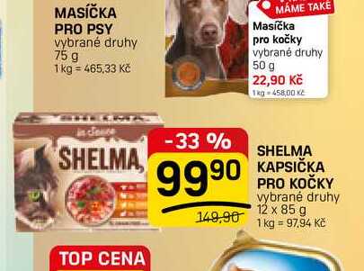 SHELMA KAPSIČKA PRO KOČKY vybrané druhy 12 x 85 g