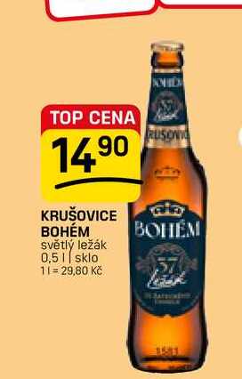 KRUŠOVICE BOHÉM světlý ležák 0,5l