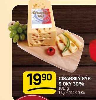 CÍSAŘSKÝ SÝR S OKY 30% 100 g 