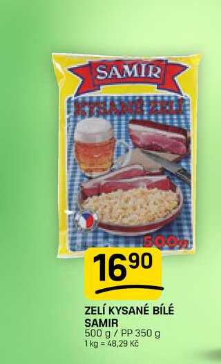 ZELÍ KYSANÉ BÍLÉ SAMIR 500 g / PP 350 g