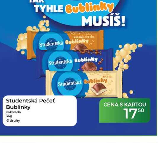 Studentská Pečeť Bublinky čokoláda 36g
