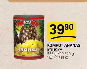 KOMPOT ANANAS KOUSKY 565 g /PP 340 g 