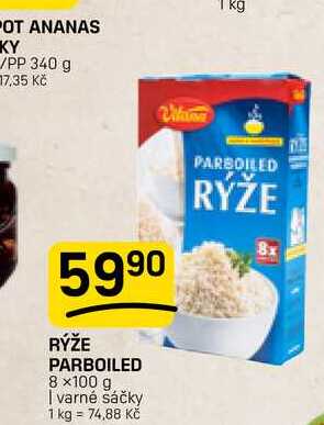 RÝŽE PARBOILED 8 x100 g