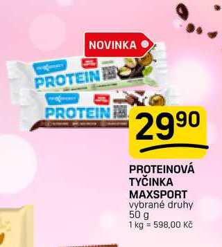 PROTEINOVÁ TYČINKA MAXSPORT vybrané druhy 50 g