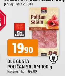 DLE GUSTA POLIČAN SALAM 100 g krájený