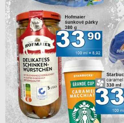 Hofmaier šunkové párky 380 g 