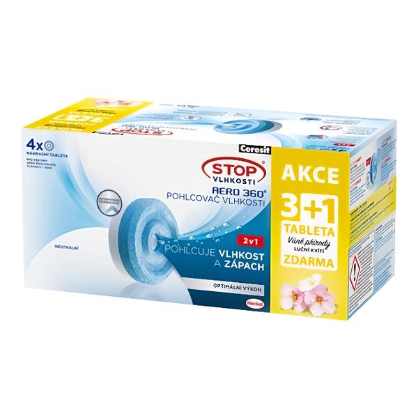 Ceresit Pohlcovač vlhkosti Aero 360° náhradní tablety, luční kvítí (4x 450 g)