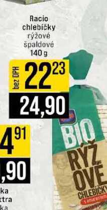 Racio chlebíčky rýžové špaldové 140 g