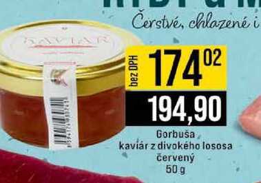 Gorbuša kaviár z divokého lososa červený 50 g 