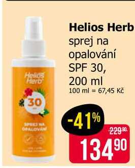 Helios Herb sprej na opalování SPF 30, 200 ml