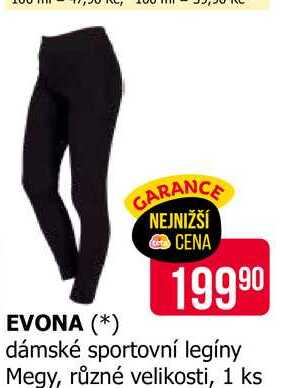 EVONA dámské sportovní legíny Megy, různé velikosti, 1 ks 