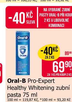 Oral-B Pro-Expert Healthy Whitening zubní pasta 75 ml