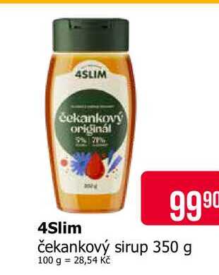 4Slim čekankový sirup 350 g 