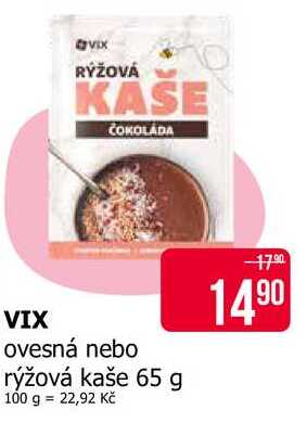 VIX ovesná nebo rýžová kaše 65 g