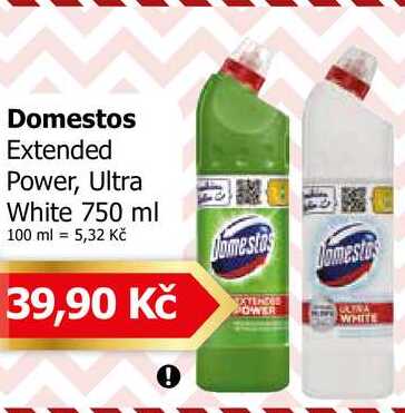 Domestos Extended Power, Ultra White 750 ml 