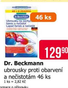 Dr. Beckmann ubrousky proti obarvení a nečistotám 46 ks 