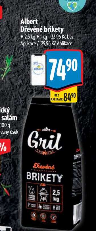   Albert Dřevěné brikety 2,5 kg