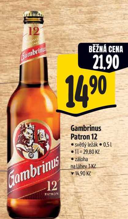   Gambrinus Patron 12  0,5 l