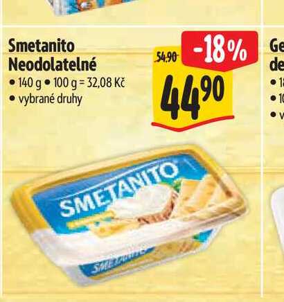 Smetanito Neodolatelné 140 g 