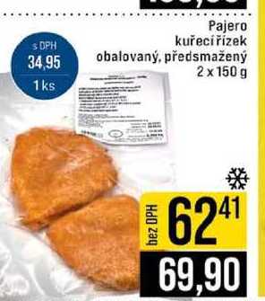 Pajero kuřecí řízek obalovaný, předsmažený 2x150 g