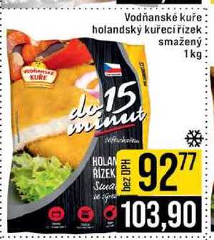 Vodňanské kuře holandský kuřecí řízek smažený 1 kg