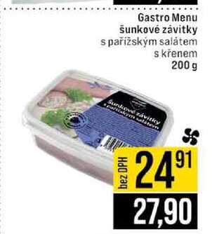 Gastro Menu šunkové závitky s pařížským salátem s křenem 200 g 