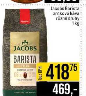 Jacobs Barista zrnková káva různé druhy 1 kg