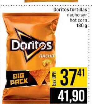Doritos tortillas nacho sýr hot corn 180 g