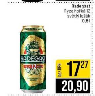 Radegast Ryze hořká 12 světlý ležák 0,5l