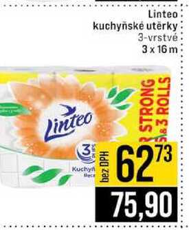 Linteo kuchyňské utěrky 3-vrstvé 3 x 16 m