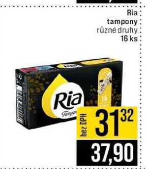 Ria tampony různé druhy 16 ks