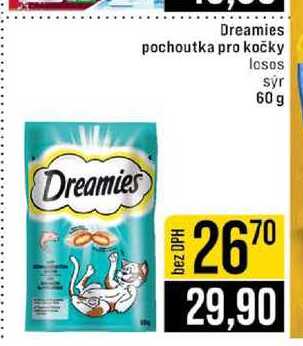 Dreamies pochoutka pro kočky losos sýr 60g