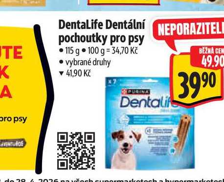 DentaLife Dentální pochoutky pro psy 115 g