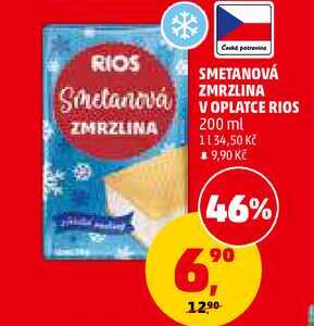 SMETANOVÁ ZMRZLINA VOPLATCE RIOS, 200 ml