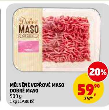 MĚLNĚNÉ VEPŘOVÉ MASO DOBRÉ MASO, 500 g 